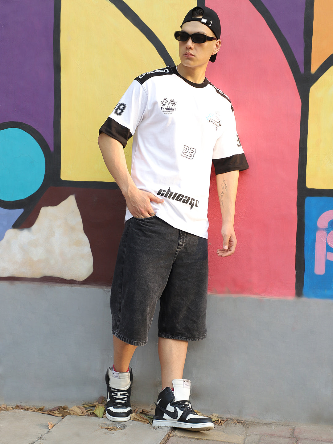 Pole Position 98 White Oversized T-Shirt