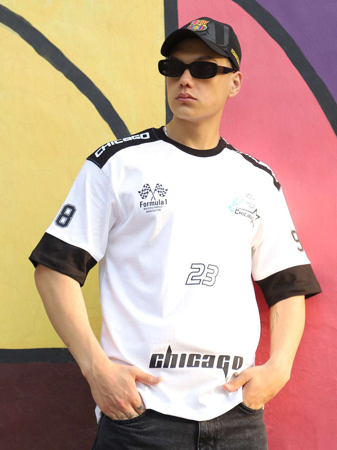 Pole Position 98 White Oversized T-Shirt