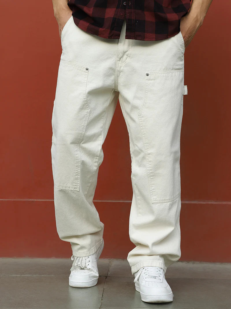 Bold Nest Light Beige Denim Jeans