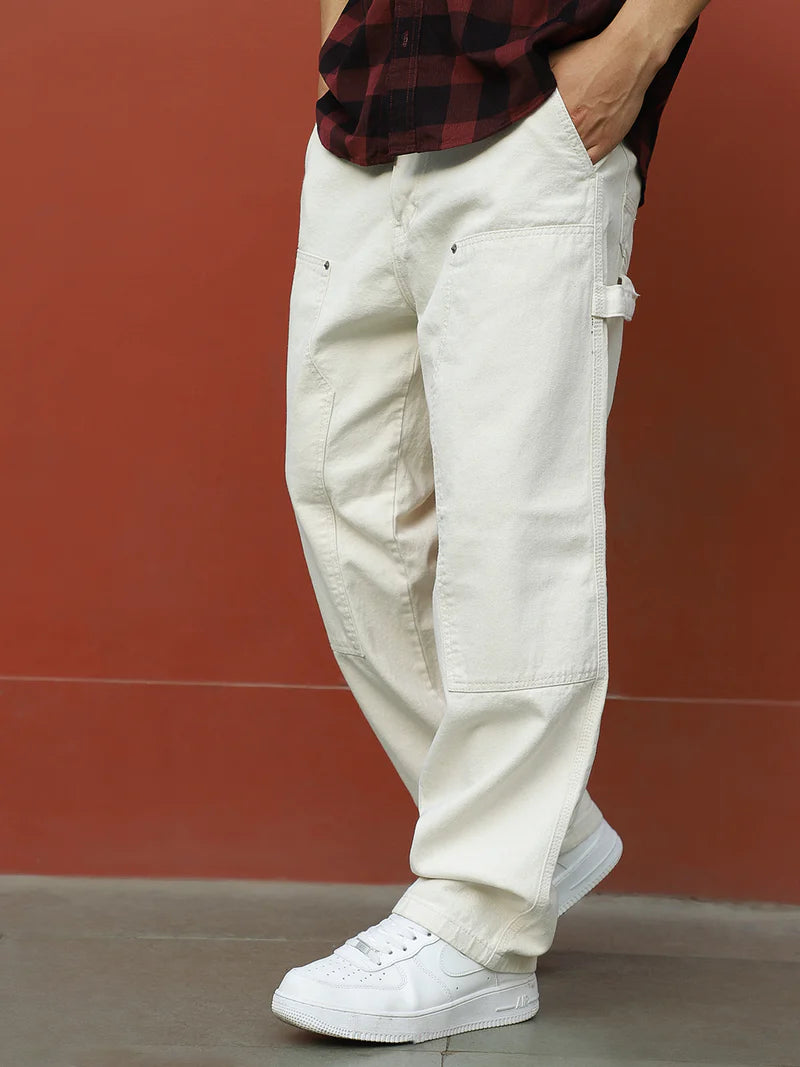 Bold Nest Light Beige Denim Jeans