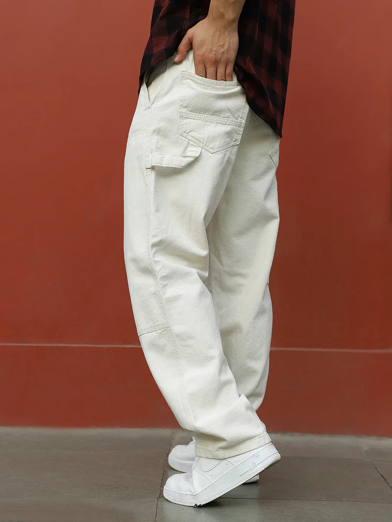 Bold Nest Light Beige Denim Jeans