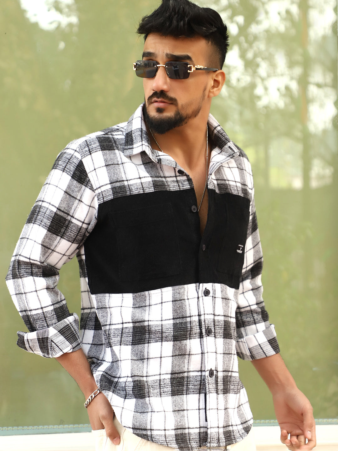 Thunderbird Black Check Full Sleeve Shirt
