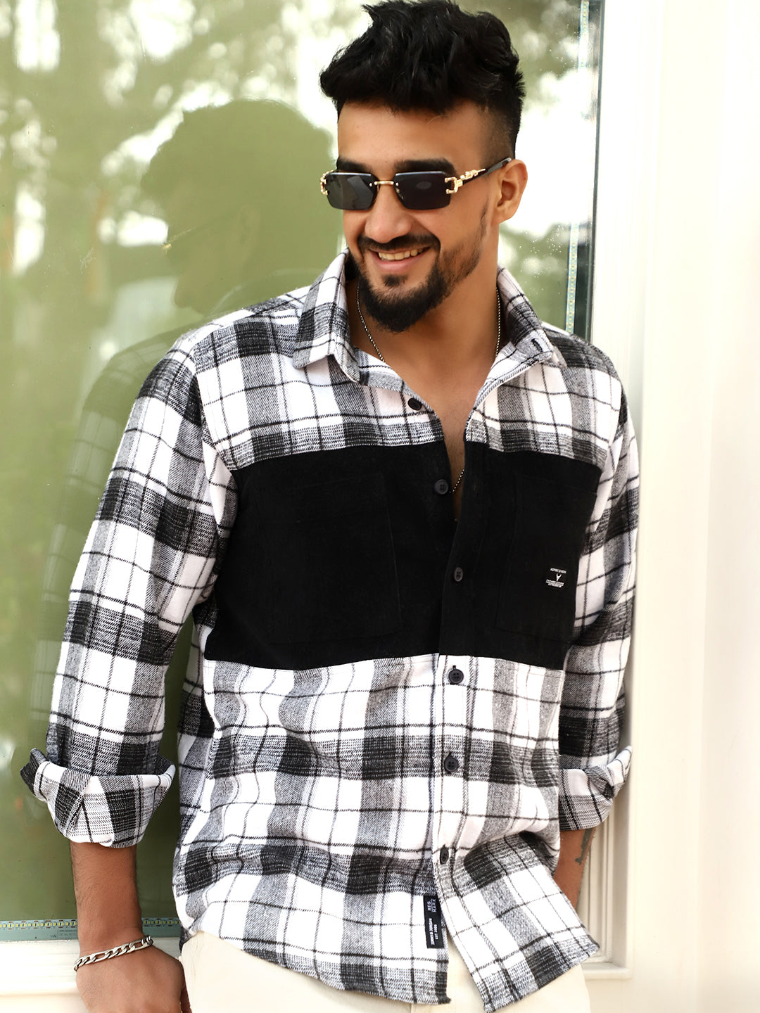 Thunderbird Black Check Full Sleeve Shirt