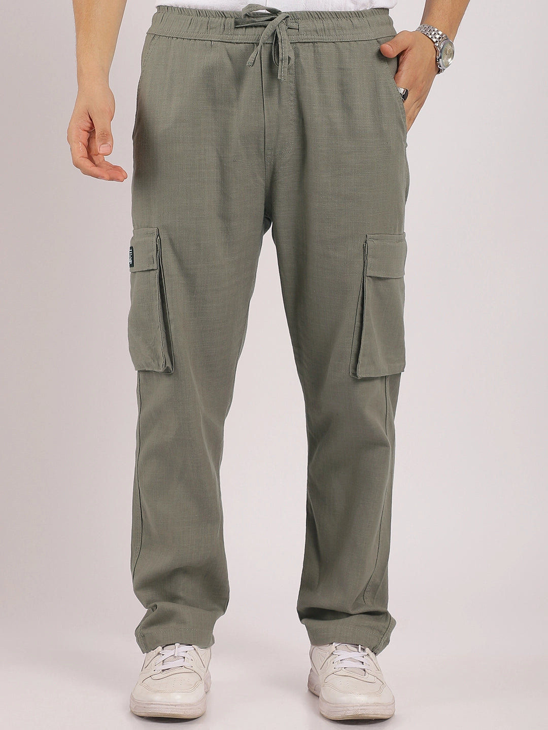 Desert Light Steel Grey Linen Cargo