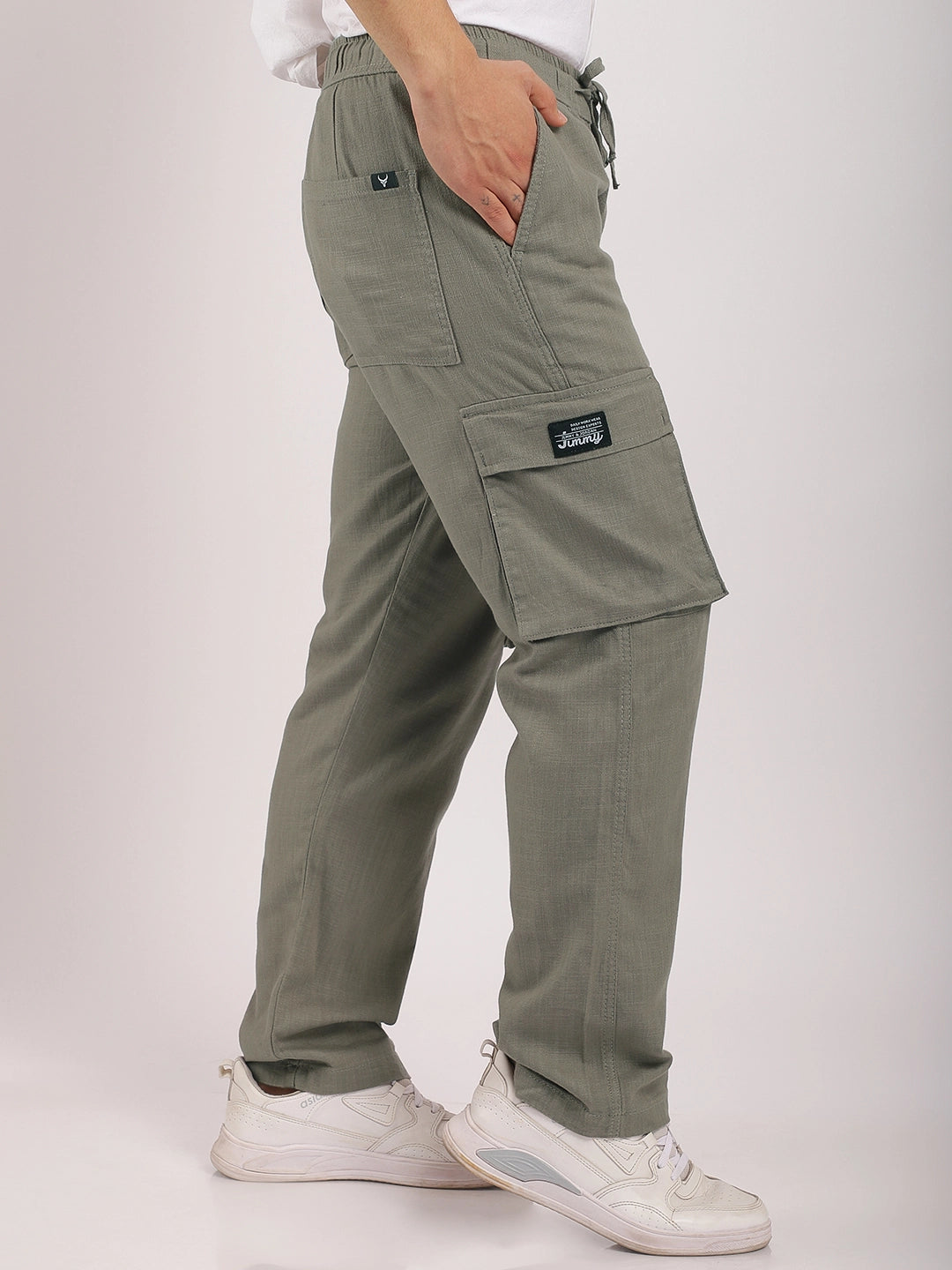 Desert Light Steel Grey Linen Cargo