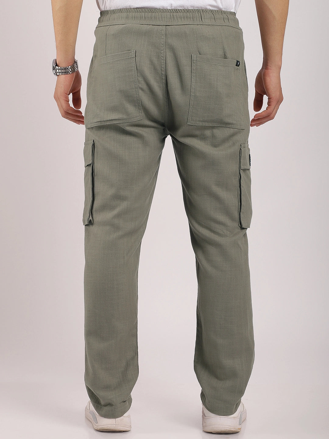 Desert Light Steel Grey Linen Cargo