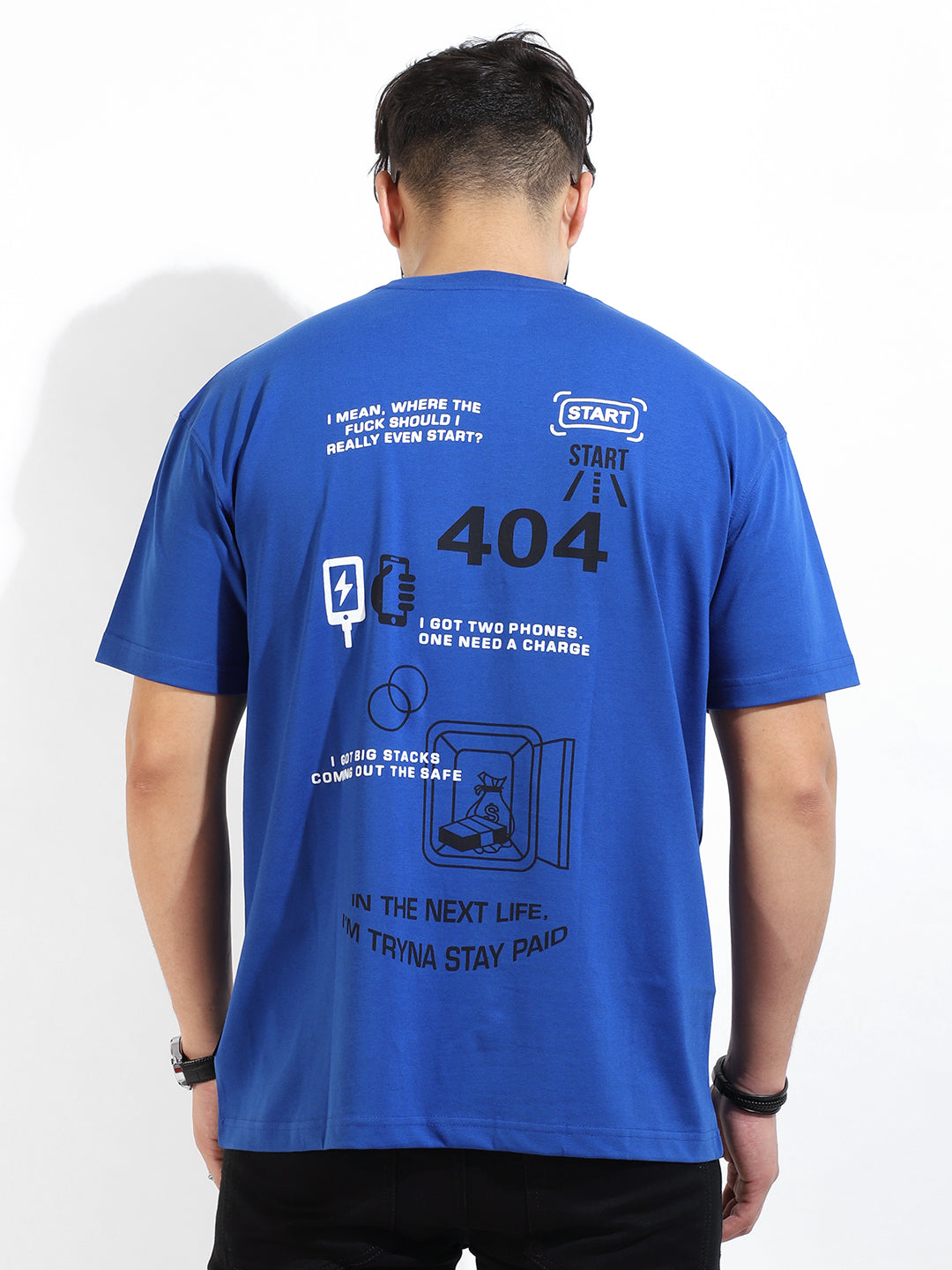Tryna Oversized Blue T-Shirt