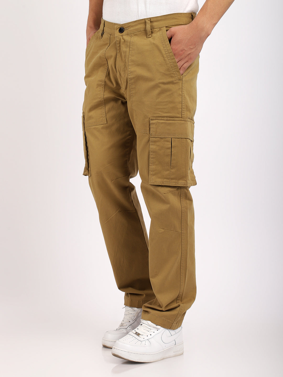 Mustard Cotton Cargo Men
