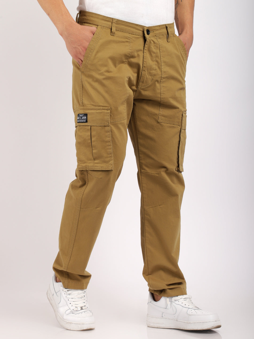 Mustard Cotton Cargo Men