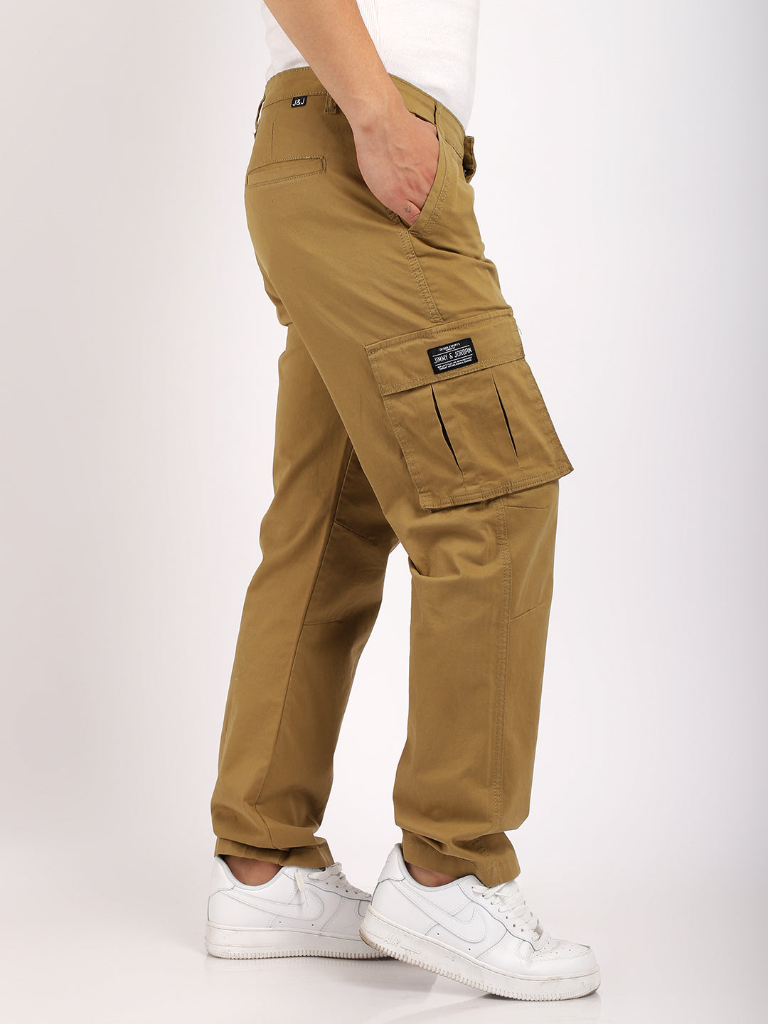 Mustard Cotton Cargo Men