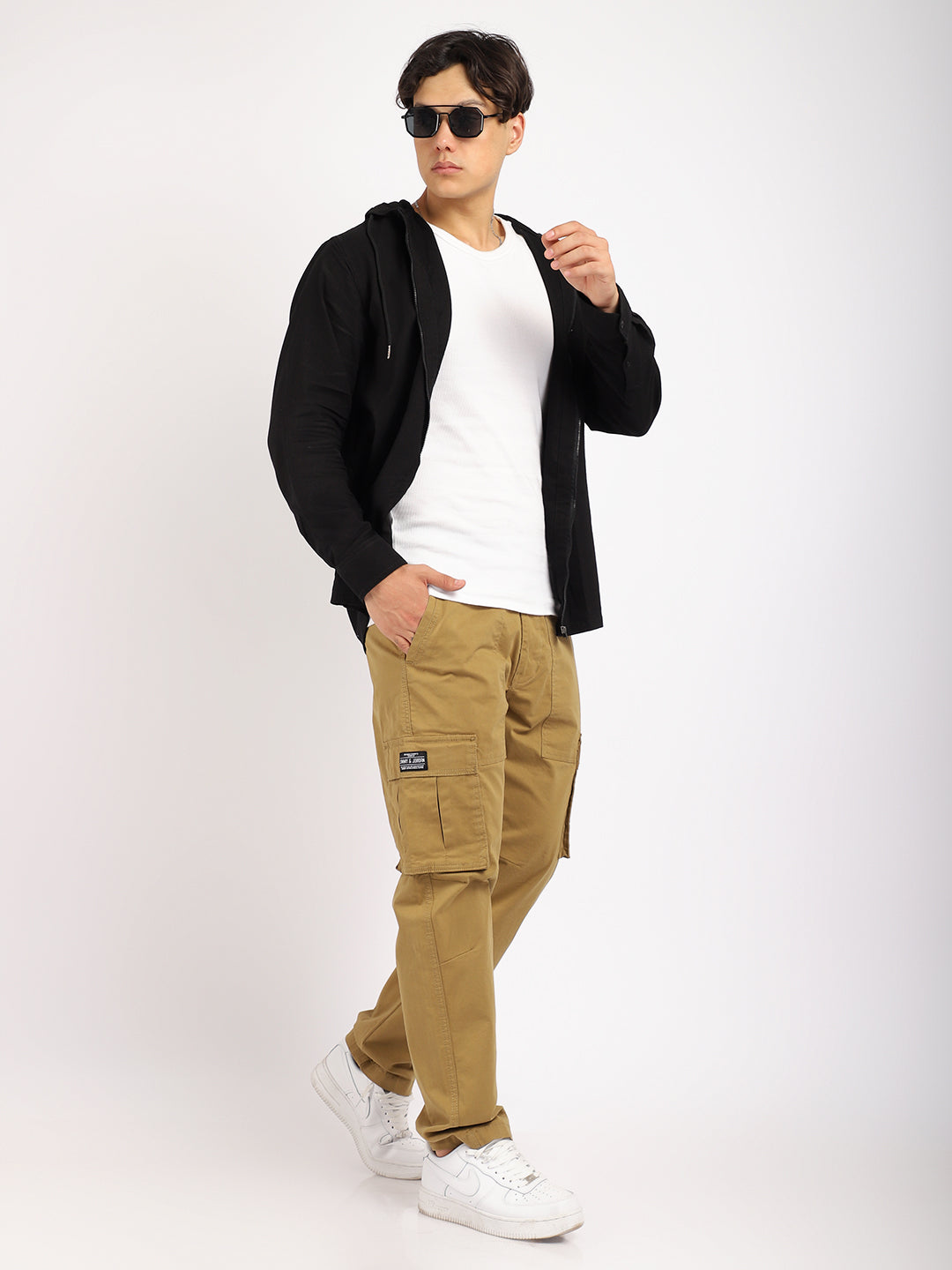 Mustard Cotton Cargo Men