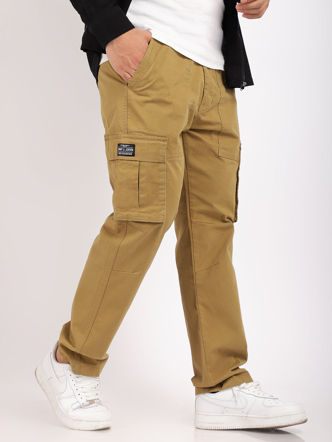 Mustard Cotton Cargo Men