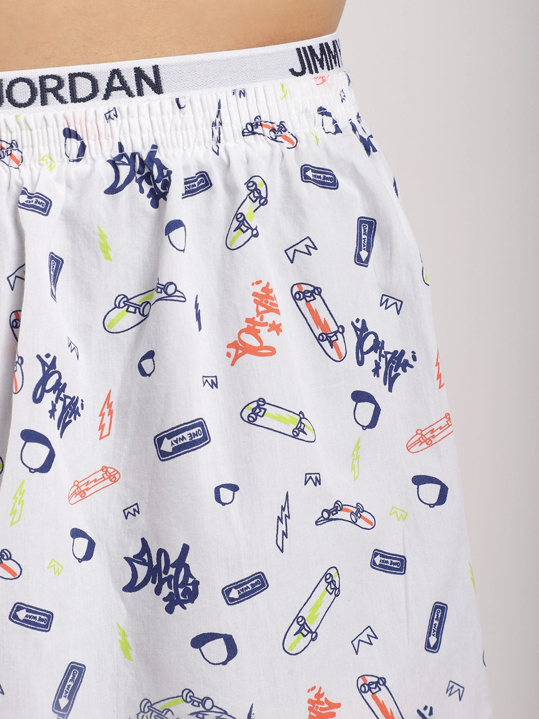 Play Boy Skate White Print Boxer