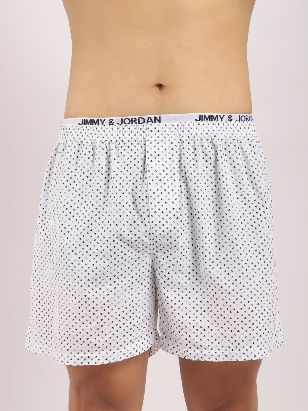 Ace Of Night White Print Boxer