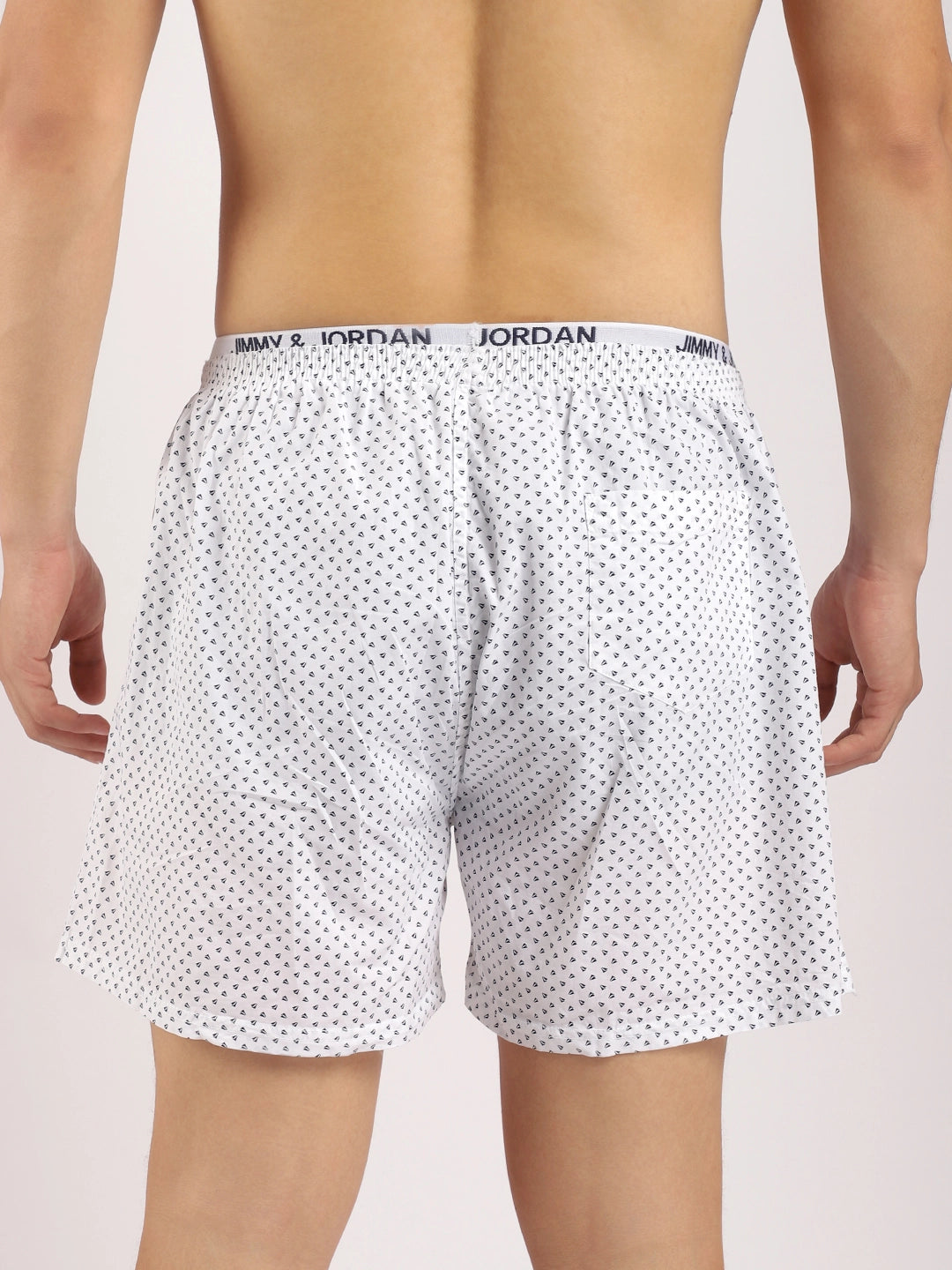 Ace Of Night White Print Boxer