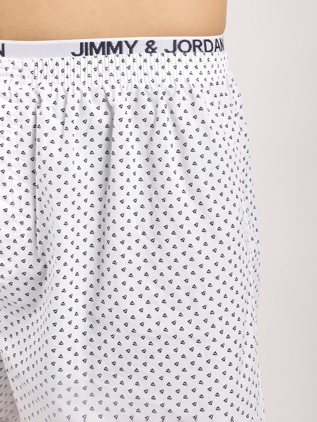 Ace Of Night White Print Boxer