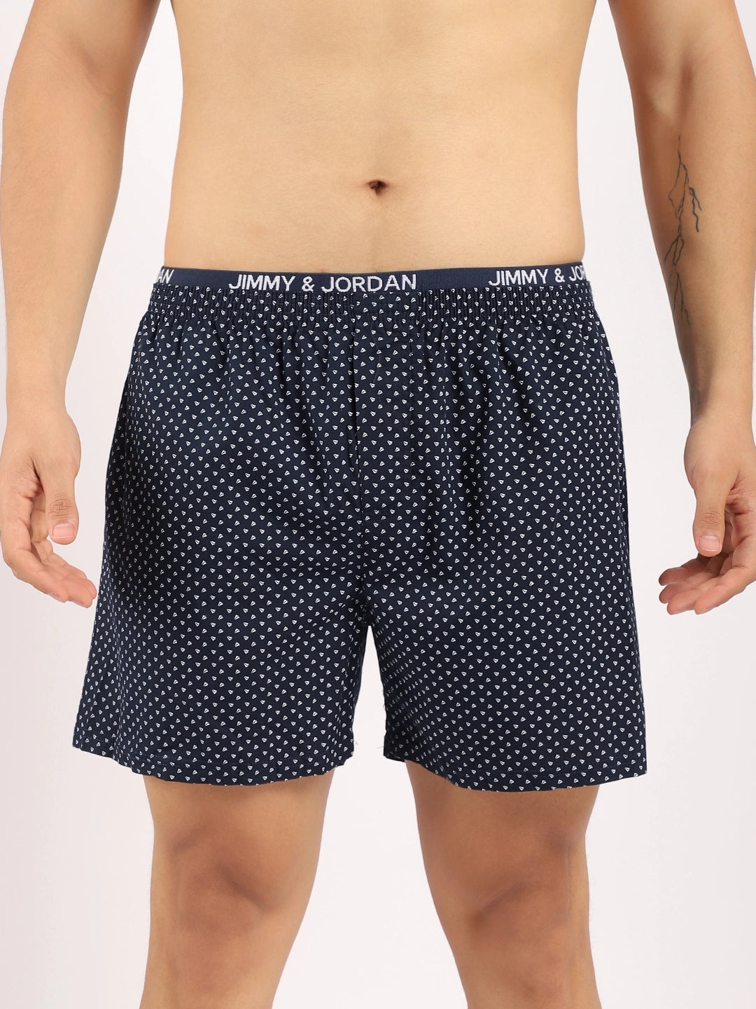 Ace Of Night Blue Print Boxer