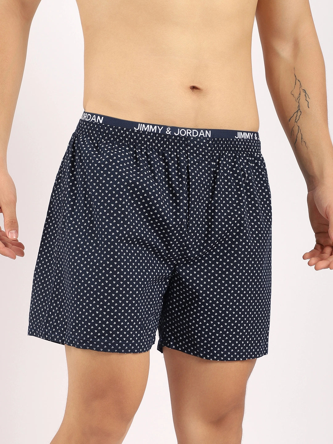 Ace Of Night Blue Print Boxer