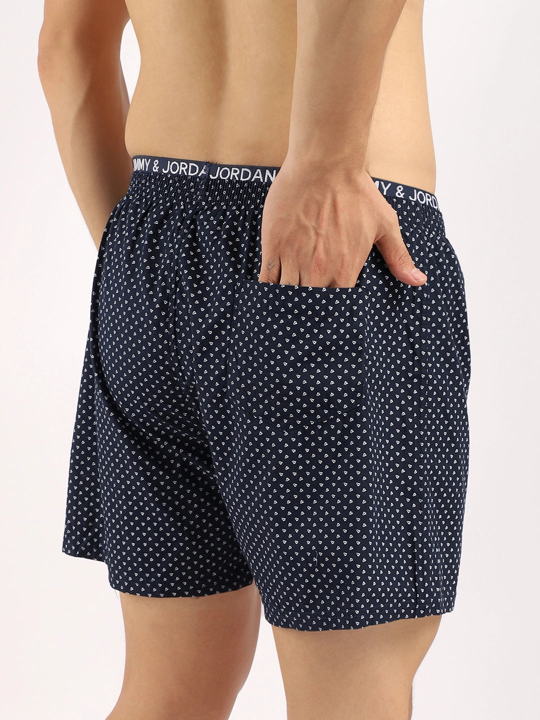 Ace Of Night Blue Print Boxer