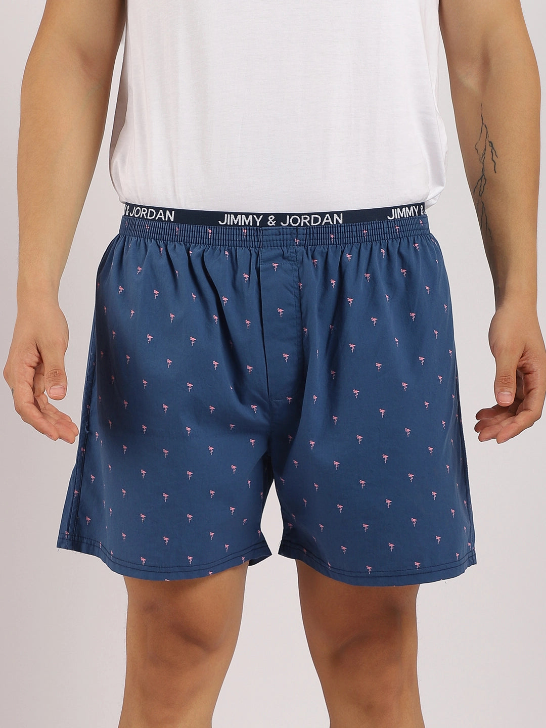 Flamingo Blue Print Boxer