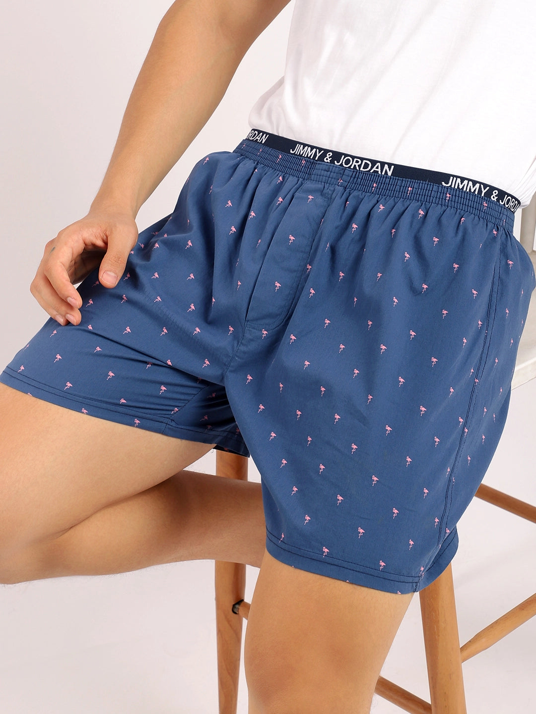 Flamingo Blue Print Boxer