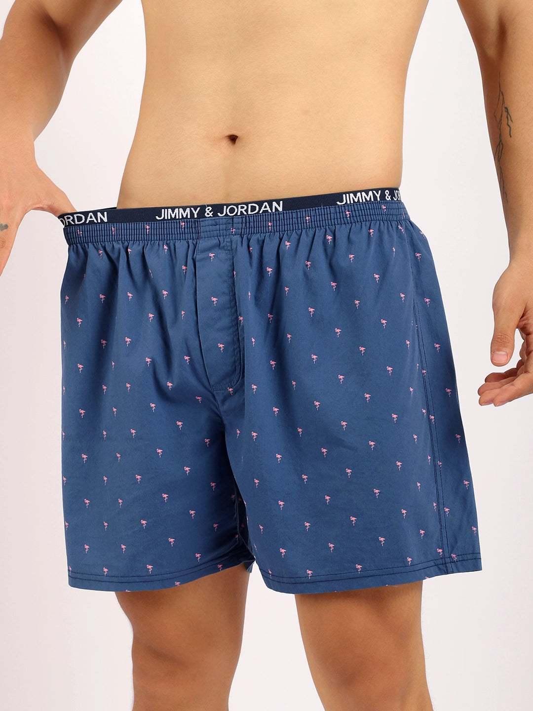 Flamingo Blue Print Boxer