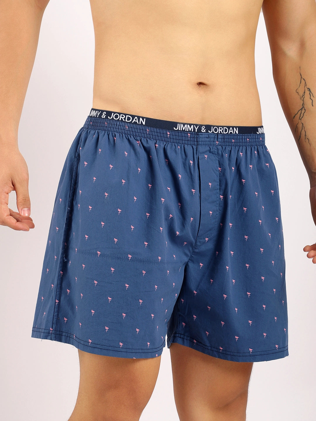 Flamingo Blue Print Boxer