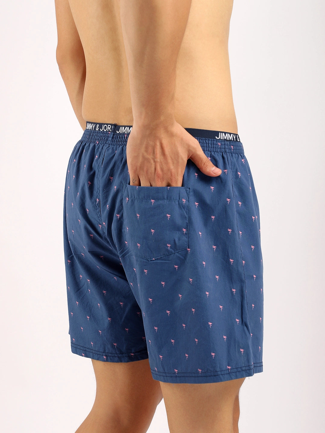 Flamingo Blue Print Boxer