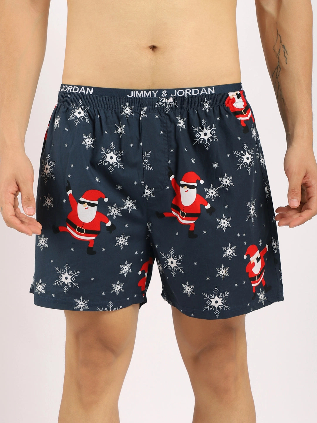 Snow Flake Dark Blue Boxer