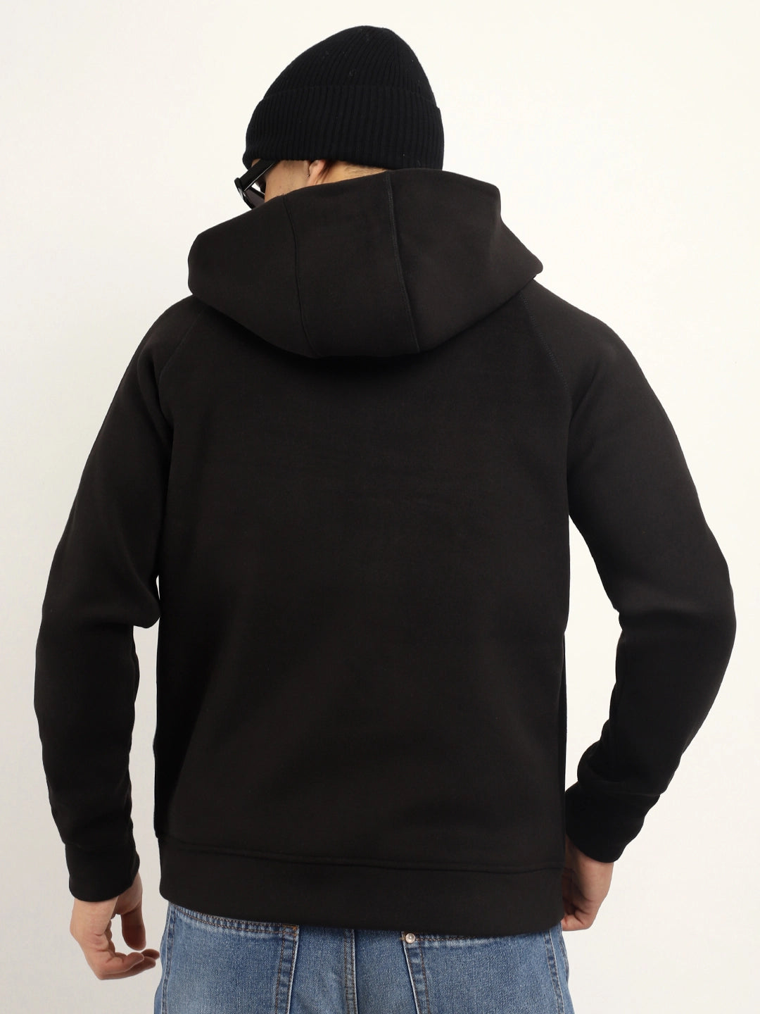 Black Velvet Zipper Hoodie