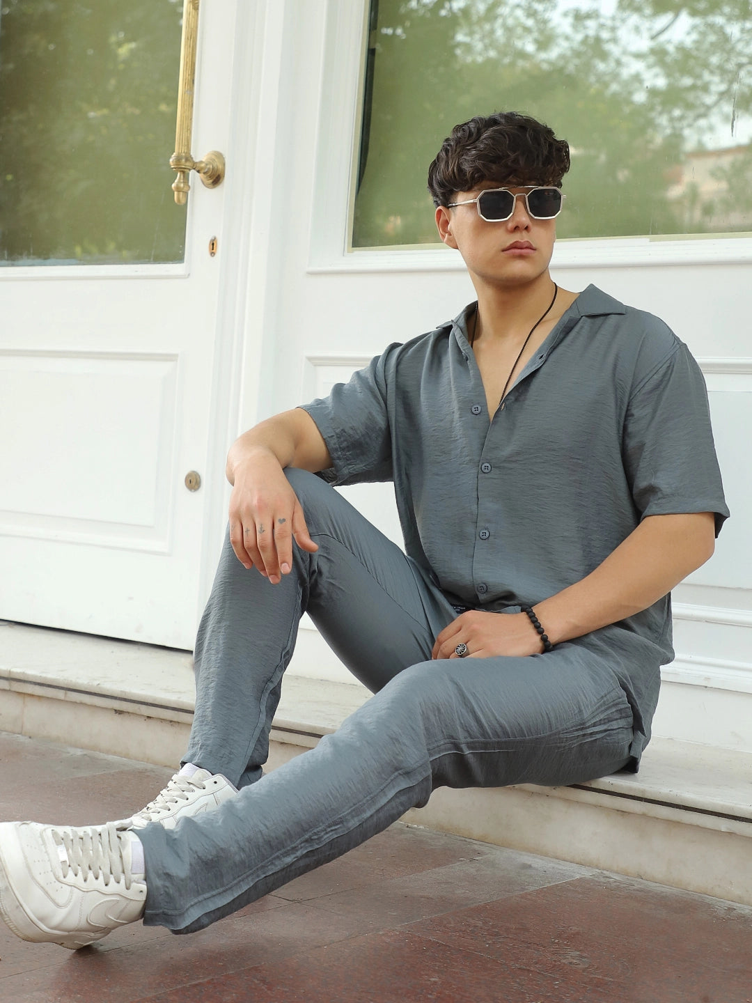 Linen Atlantica Hunter Green Co-Ord Set