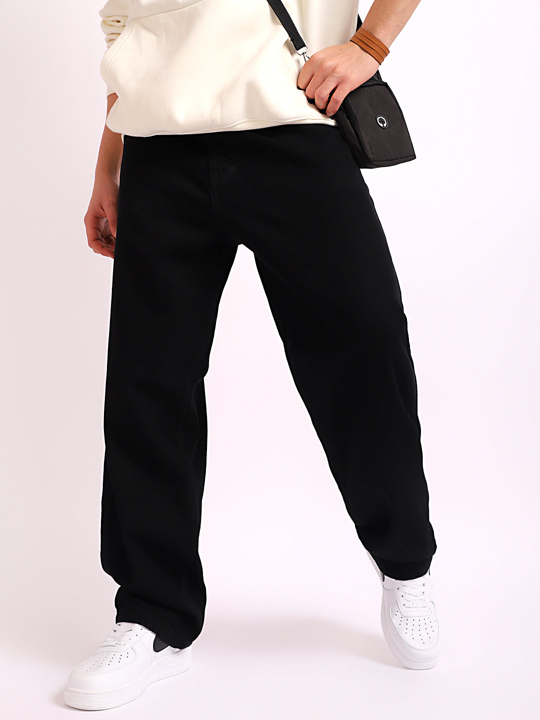 Nightline Black Baggy Fit Jeans
