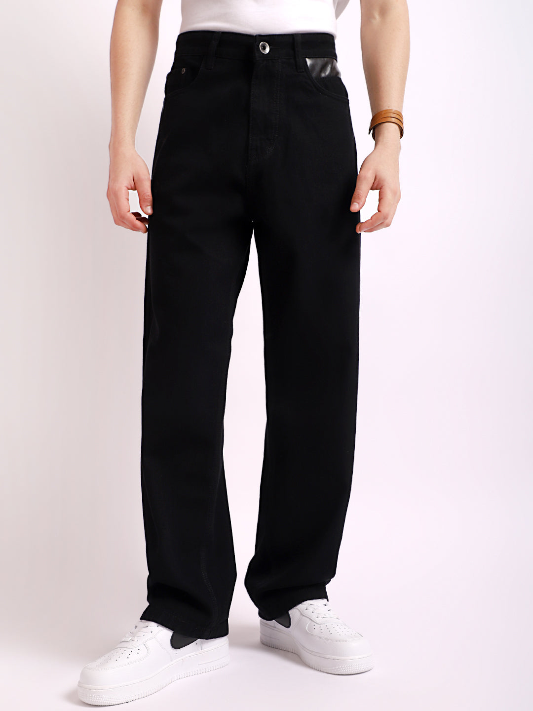Nightline Black Baggy Fit Jeans
