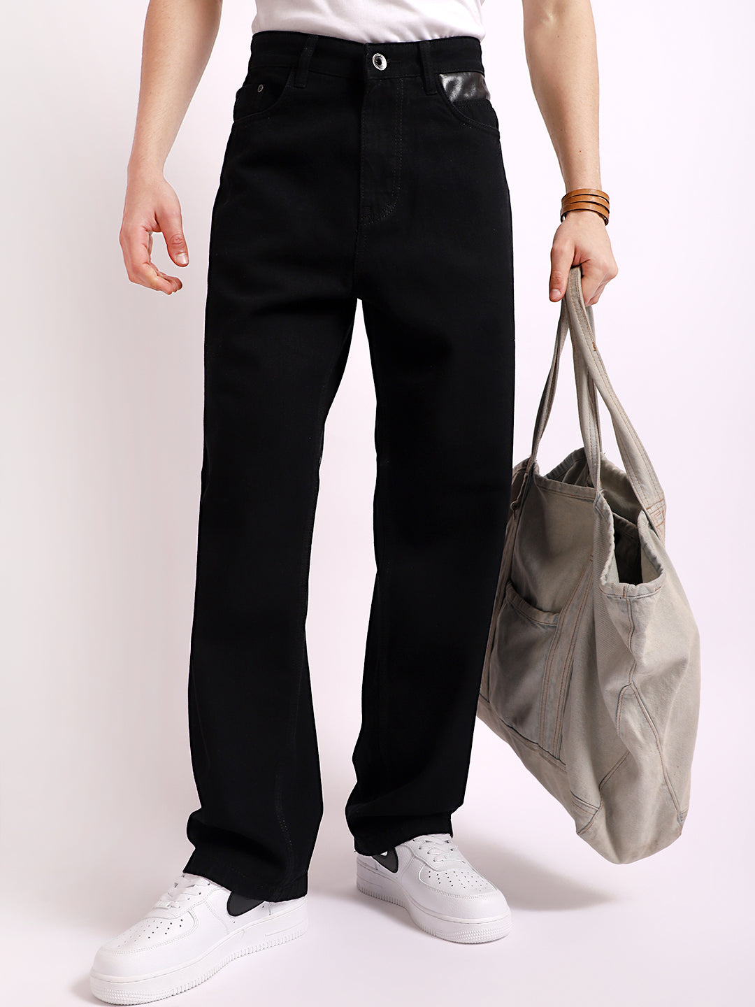 Nightline Black Baggy Fit Jeans