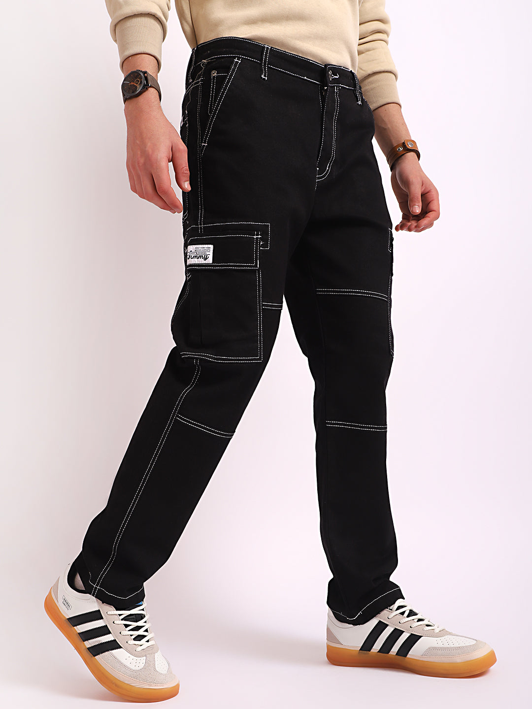 Midnight Vector Black Denim Cargo
