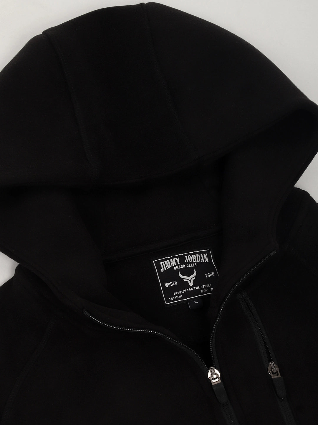Black Velvet Zipper Hoodie