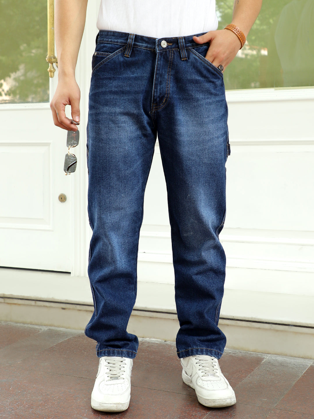 Men Dark Blue Denim Jeans