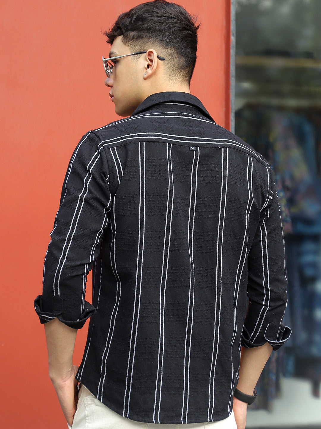 Luca Linen Black Stripe Shirt