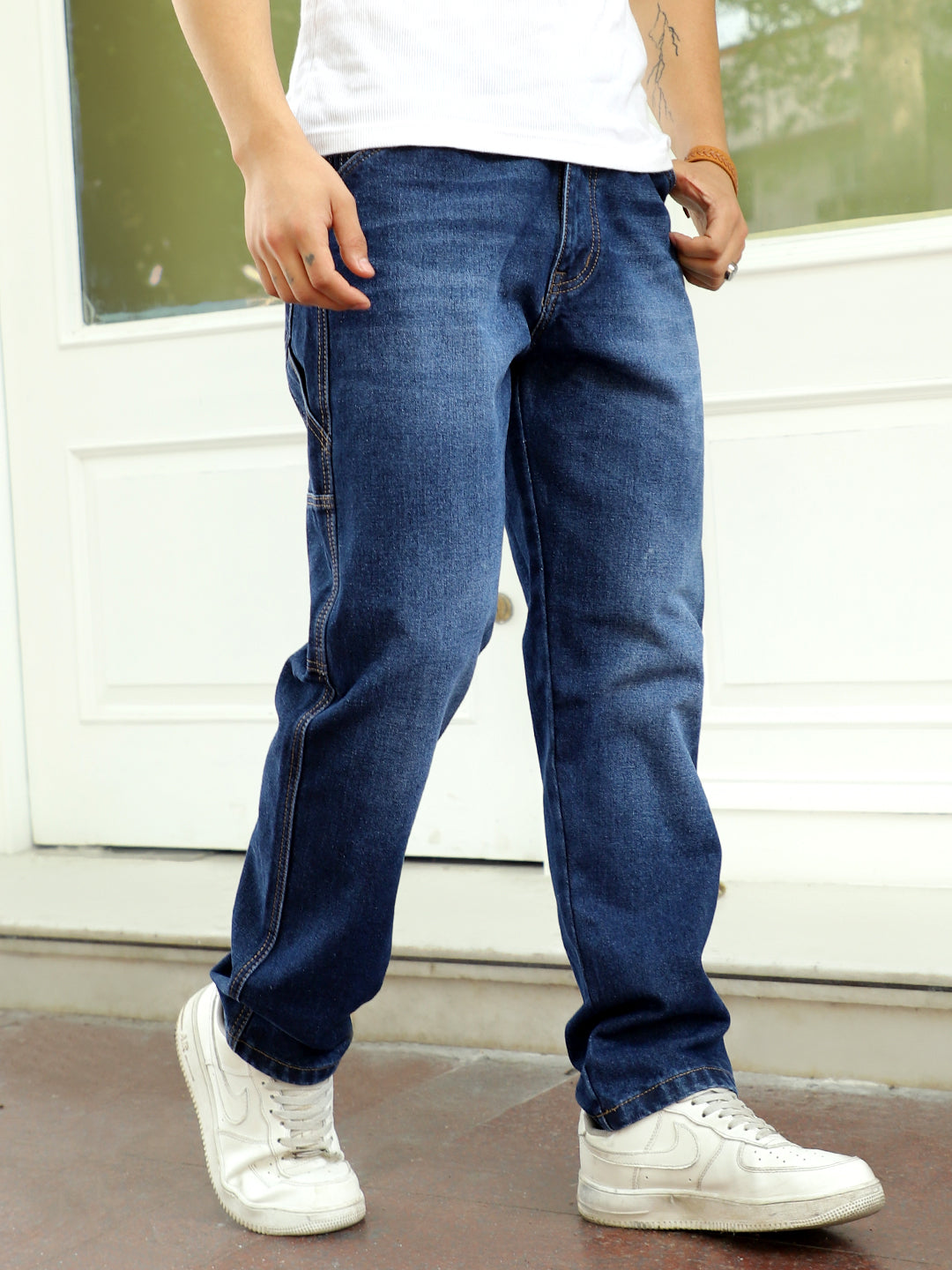 Men Dark Blue Denim Jeans