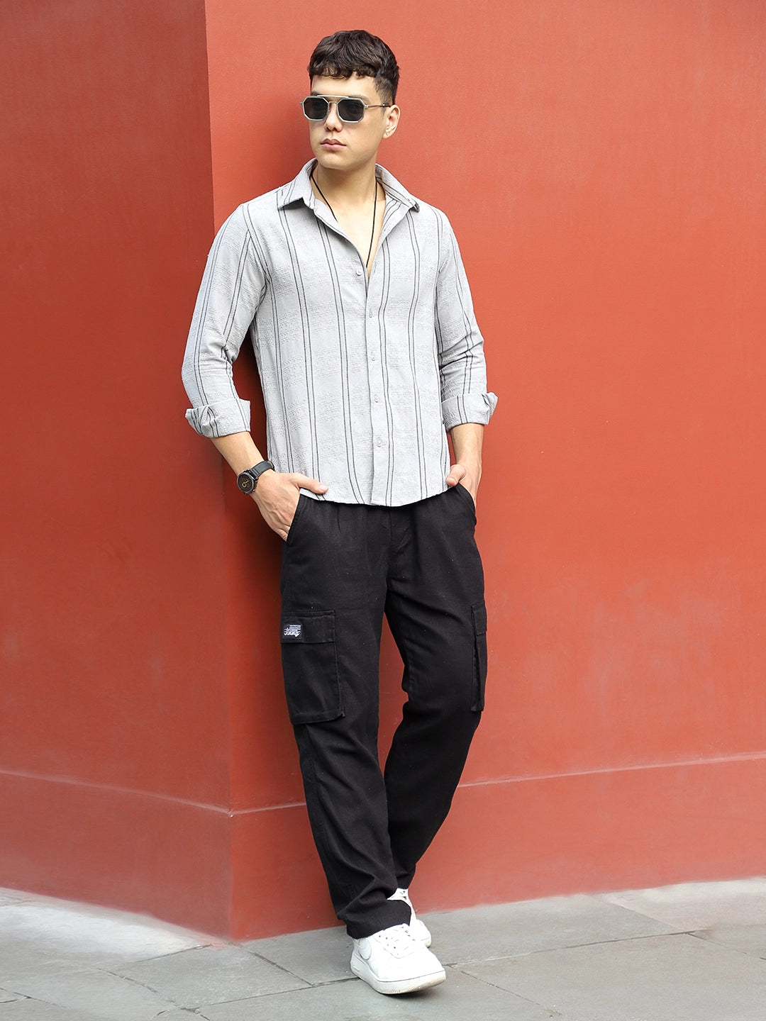 Desert Black Linen Cargo