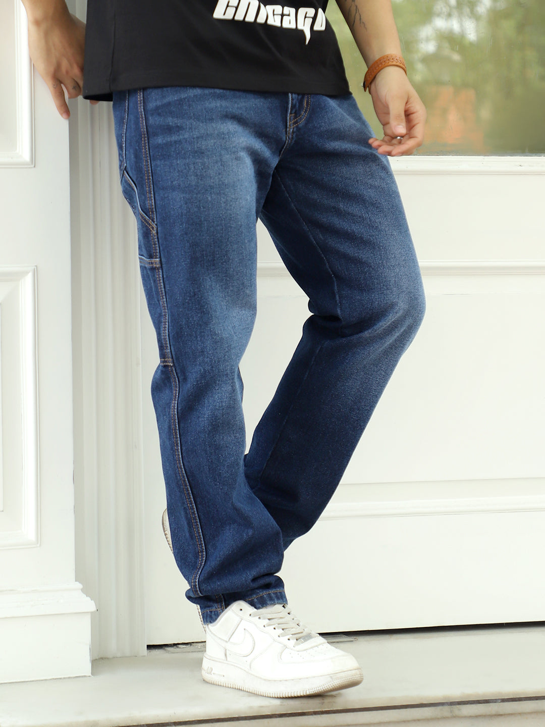 Men Dark Blue Denim Jeans