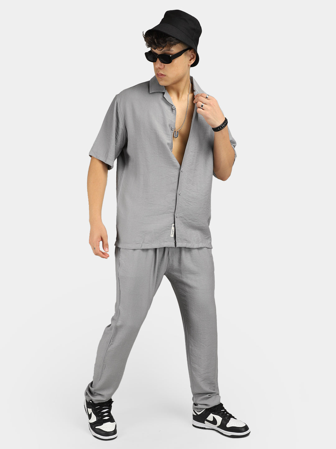 Linen Atlantica Light Grey Co-Ord Set