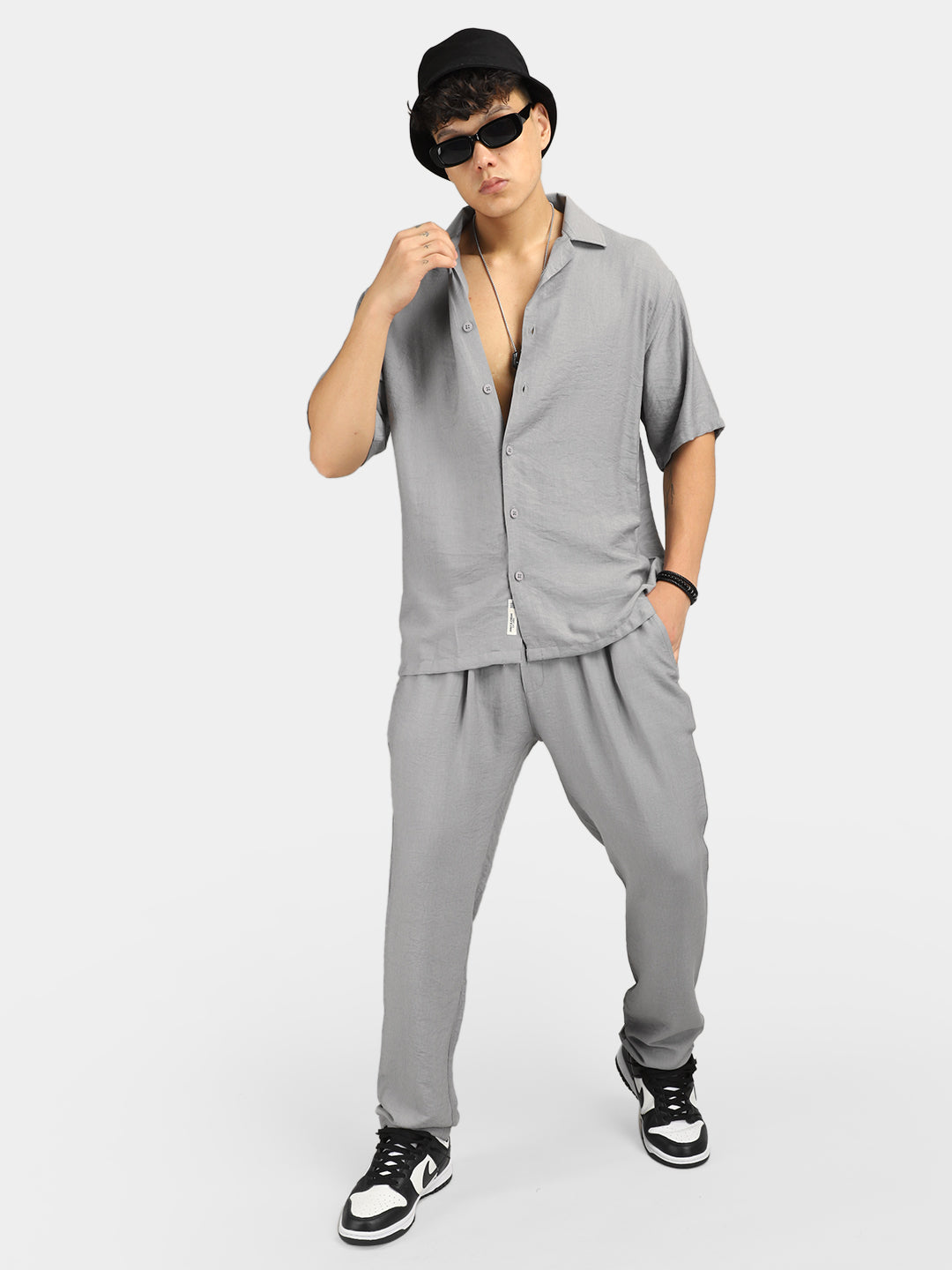 Linen Atlantica Light Grey Co-Ord Set