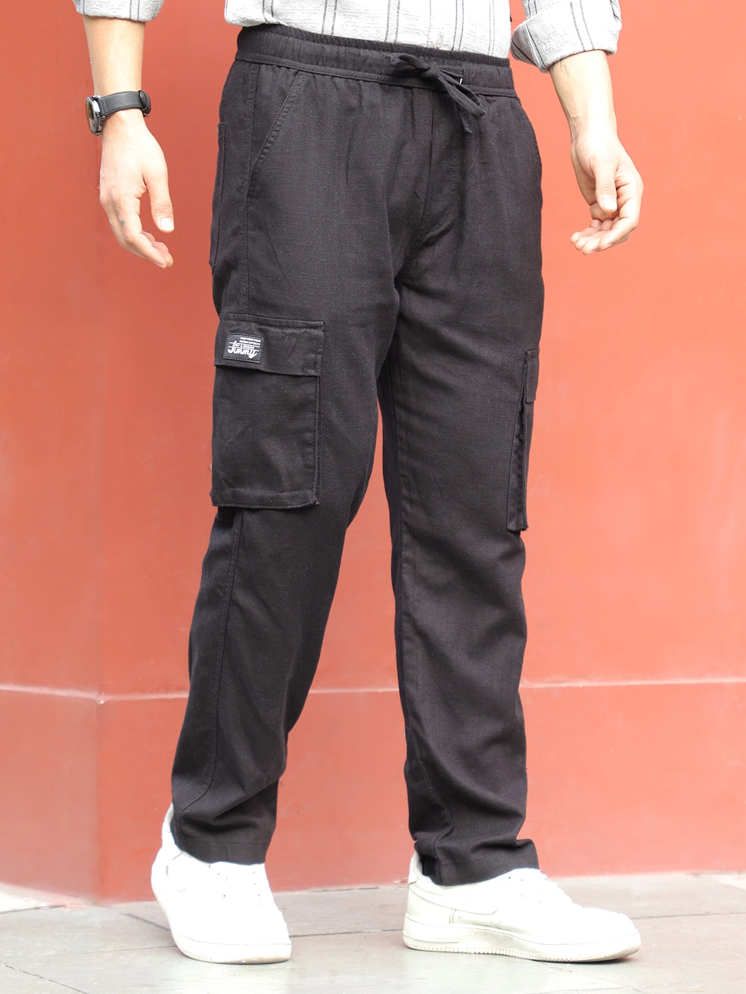 Desert Black Linen Cargo