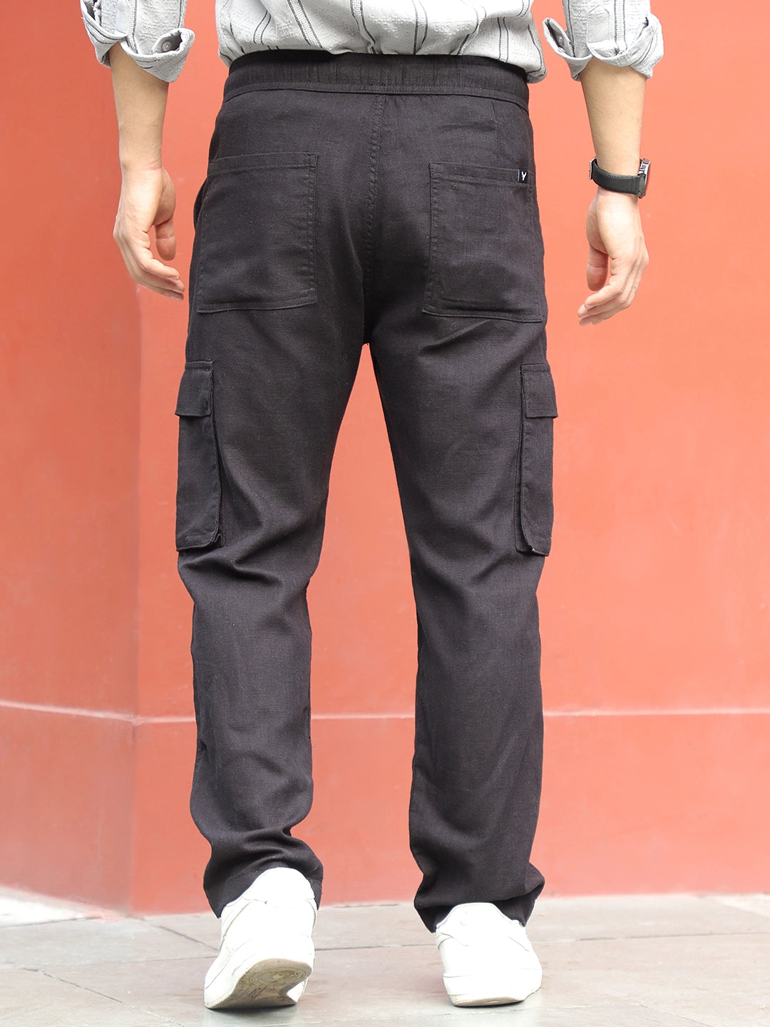 Desert Black Linen Cargo