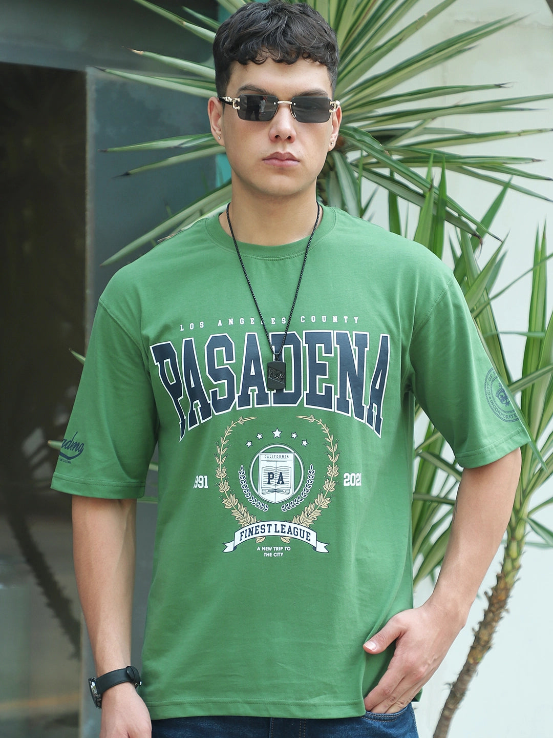 Hot   Mess   Forest   Green Oversized Tee