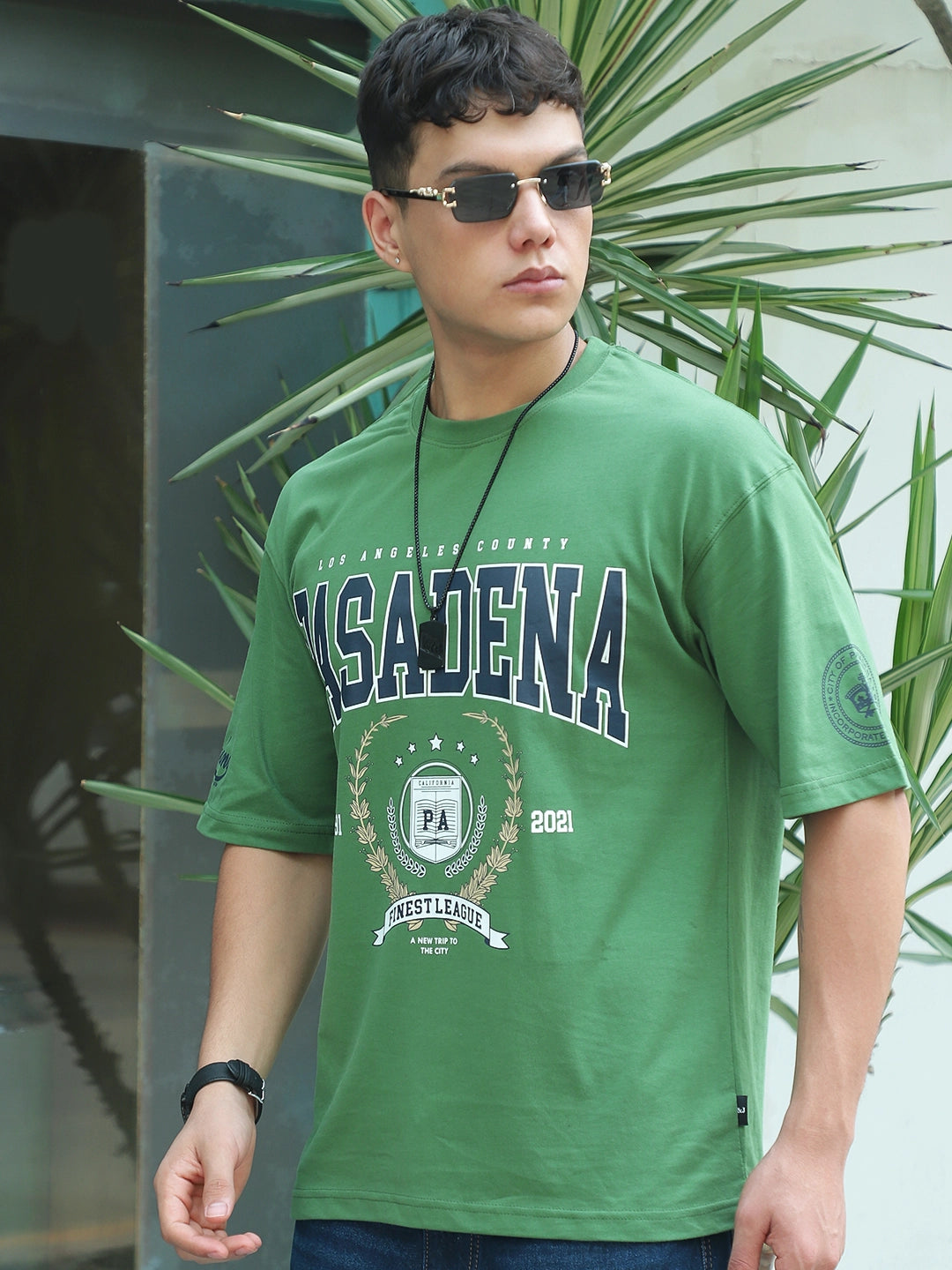 Hot Mess Forest Green Oversized Tee