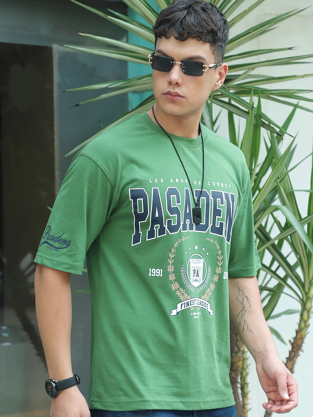 Hot Mess Forest Green Oversized Tee