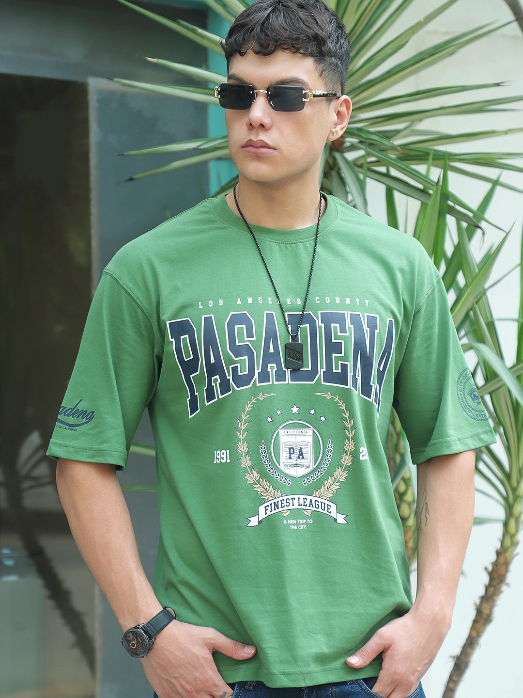 Hot Mess Forest Green Oversized Tee