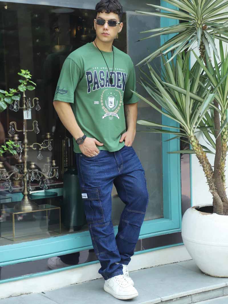 Runway Rebel Dark Blue Denim Cargo